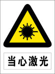 当心激光图标