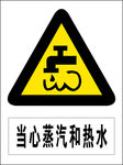 当心蒸汽和热水图标