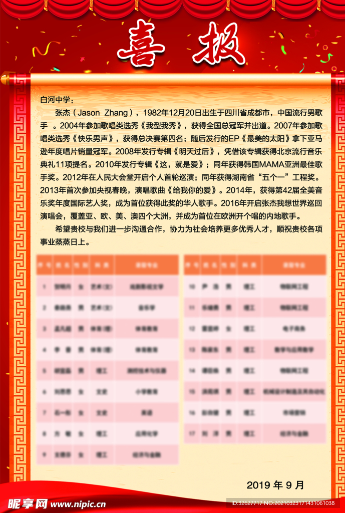 喜报