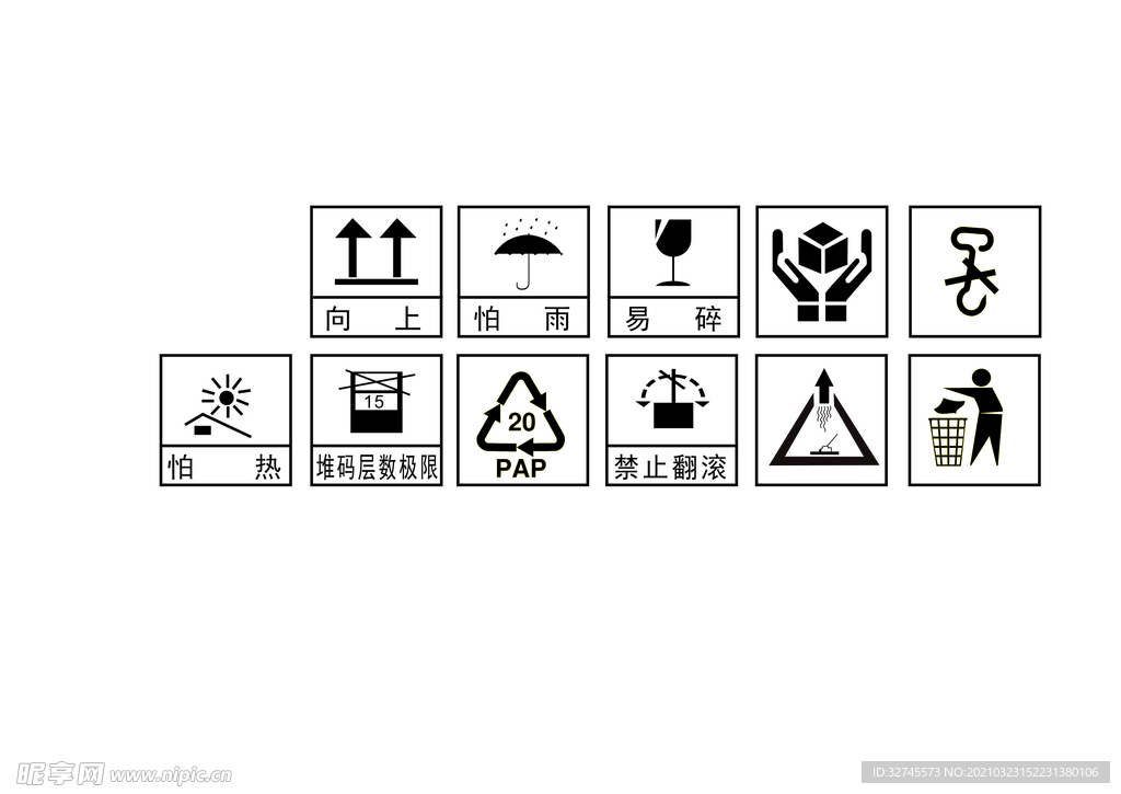 包装警示标志分层