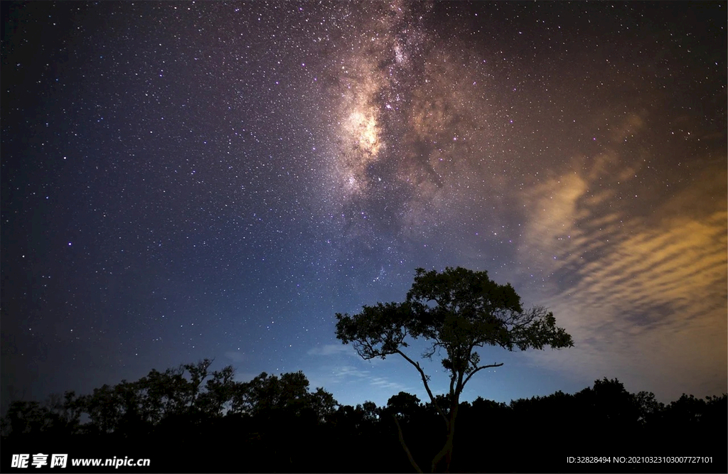 星河夜晚银河素材