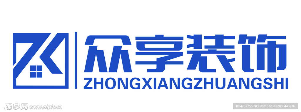 众享装饰logo标志