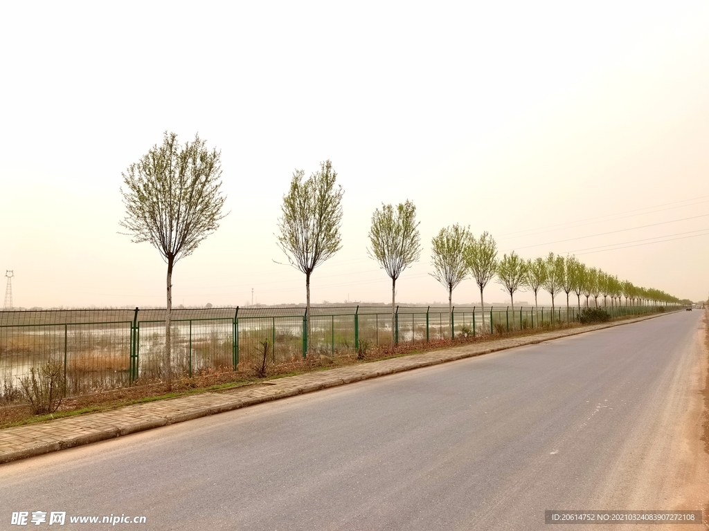 空荡荡的道路风景