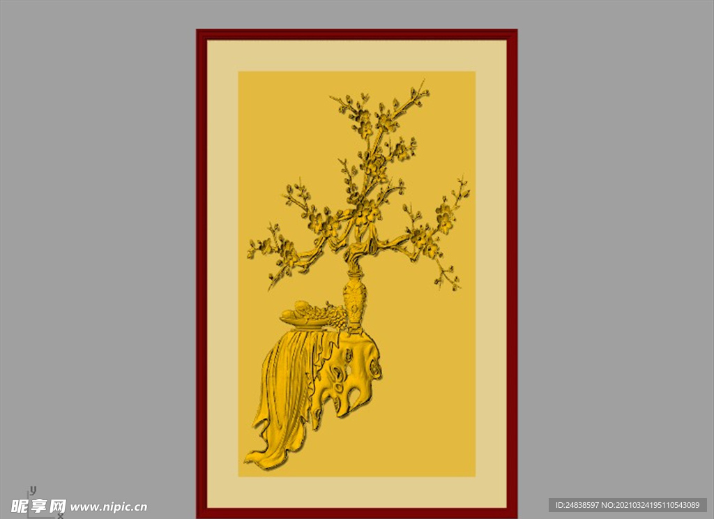 CAD浮雕装饰画立体模型