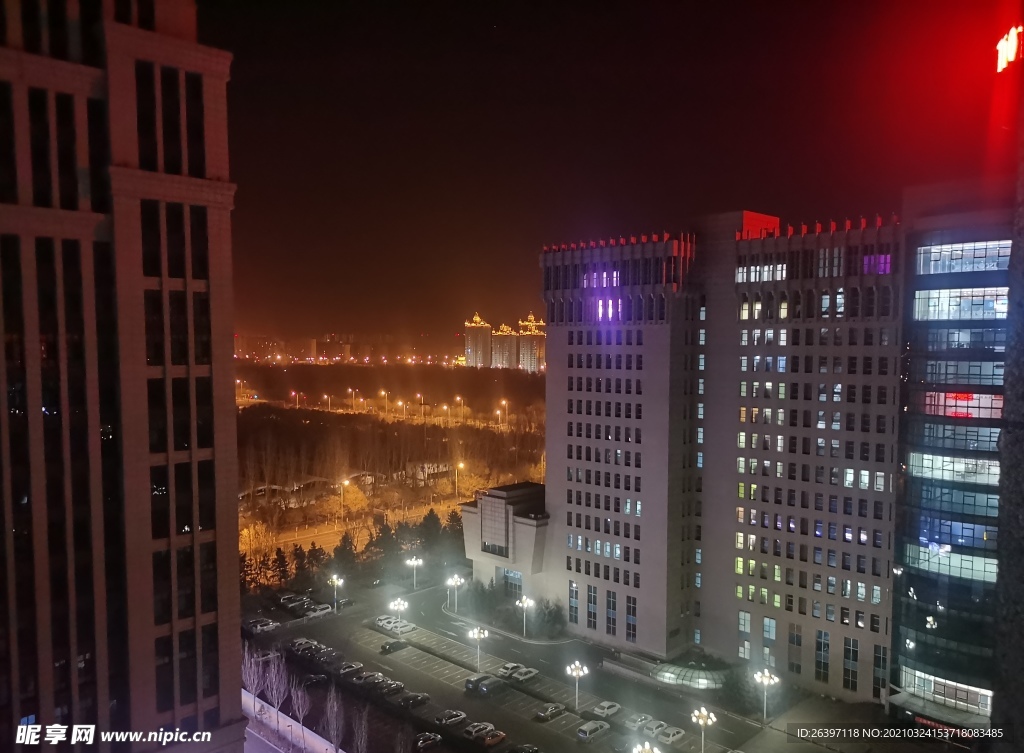 夜景 呼和浩特