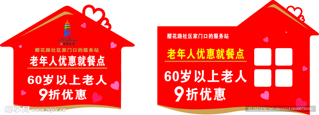 社区服务站提示牌