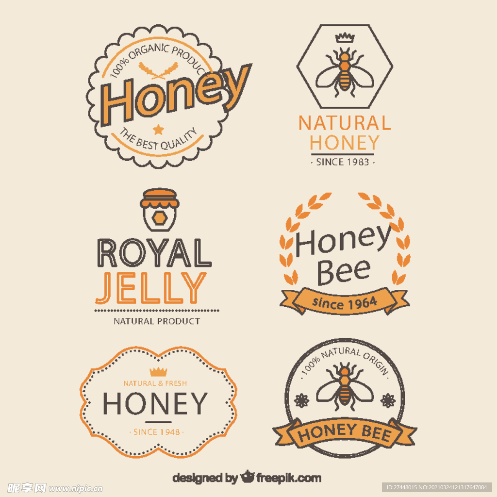 创意蜂蜜标签