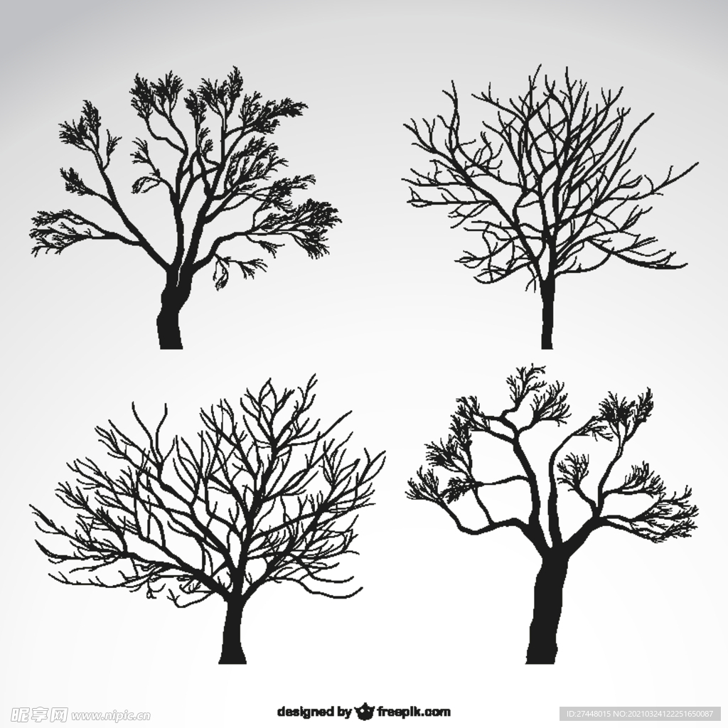 冬季树木矢量