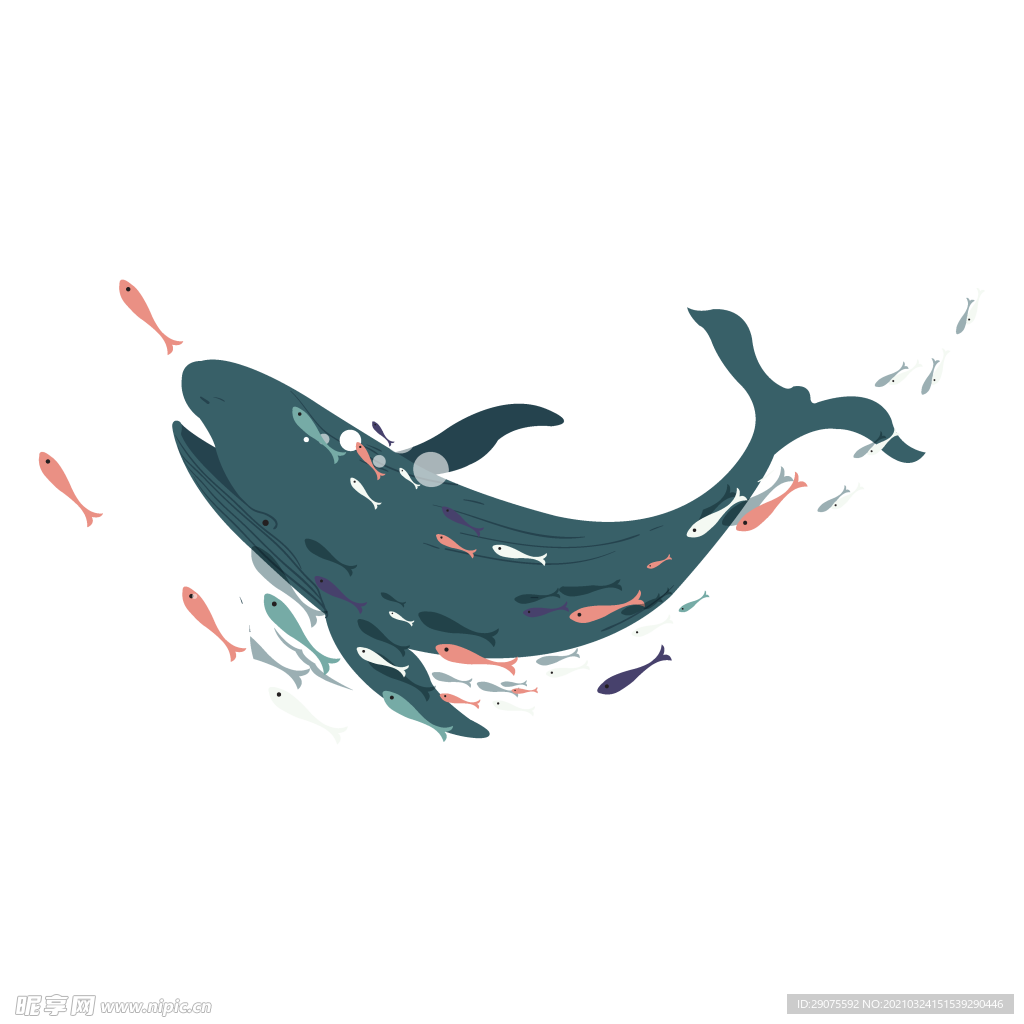 卡通鲸鱼