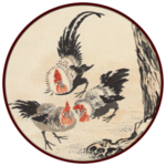 圆形装饰画 圆形挂画 圆形背景