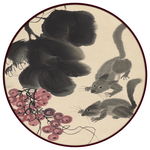 圆形装饰画 圆形挂画 圆形背景