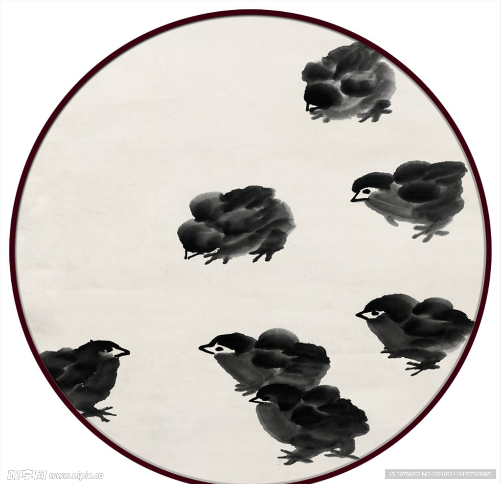 圆形装饰画 圆形挂画 圆形背景