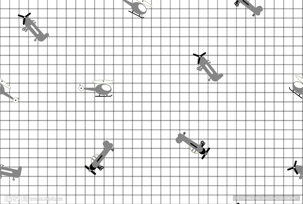 灰色飞机格子循环图