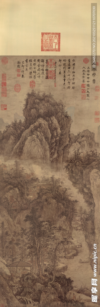 明王绂山亭文会图纸本
