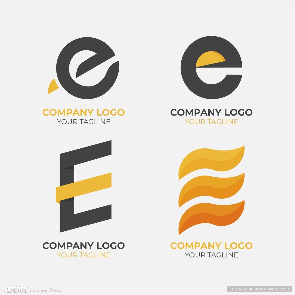 E字母logo标志设计