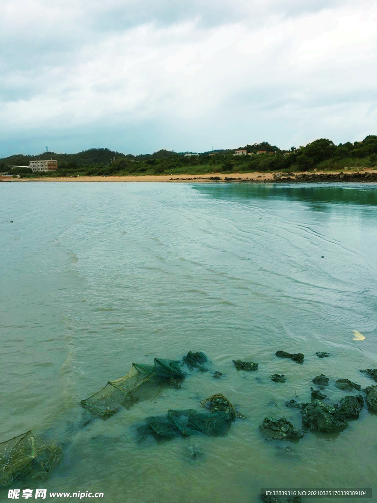 退潮水落潮涨潮图海边海景