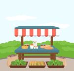 蔬菜摊设计矢量