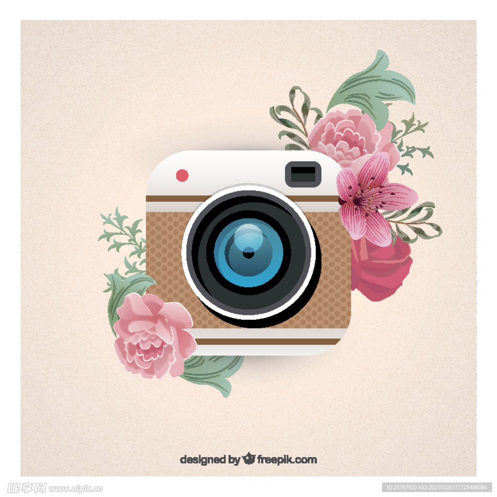照相机和花卉