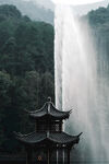 亭子与喷泉