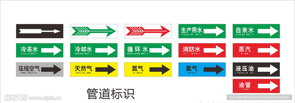 管道标识卡箭头方向