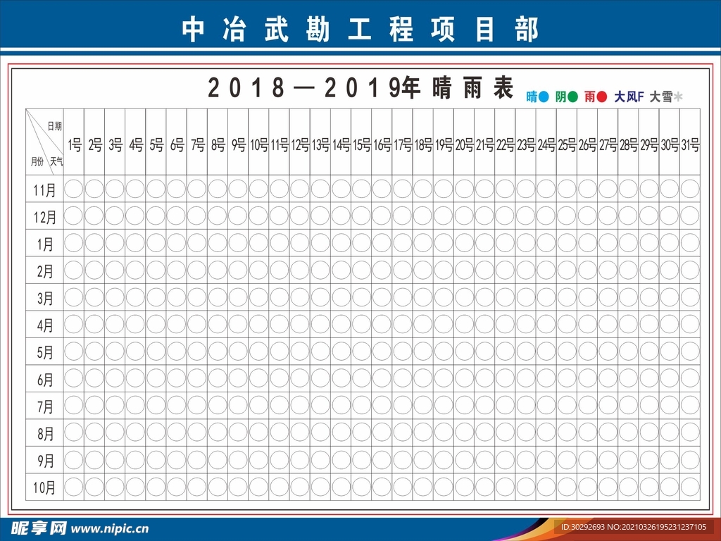 工程项目晴雨表