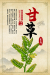 甘草中药传统中医海报素材