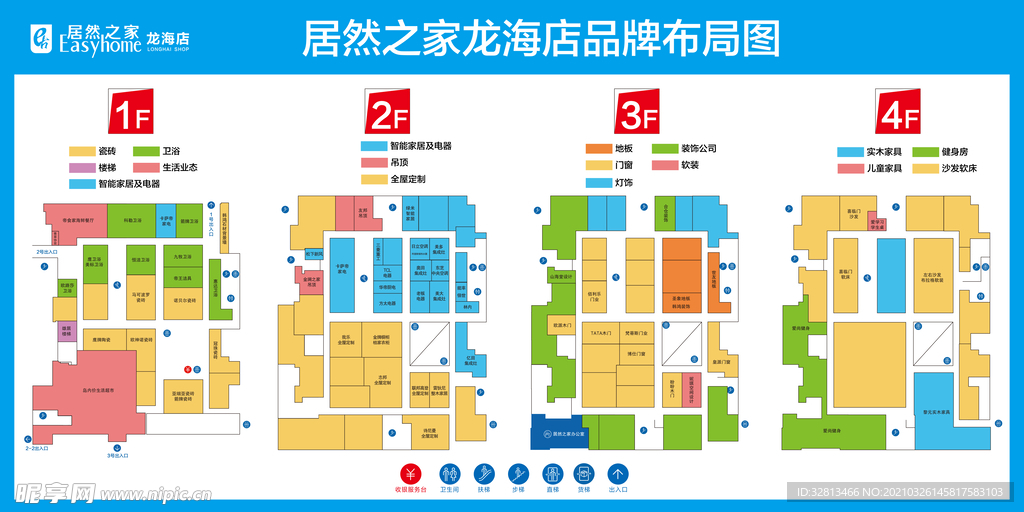 楼层导视图品牌分布图