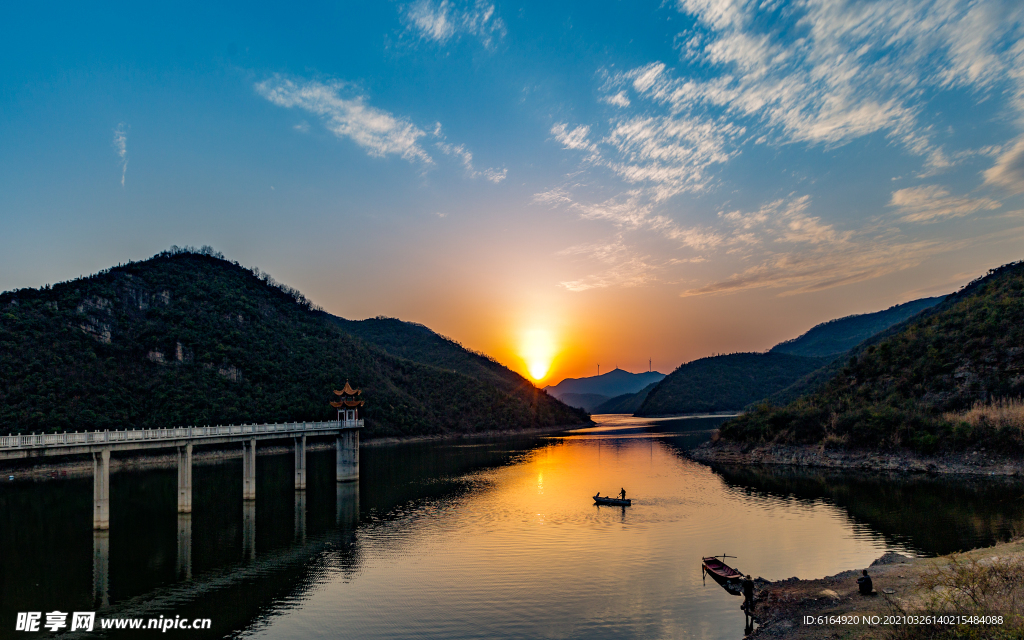 象湖水库晚霞