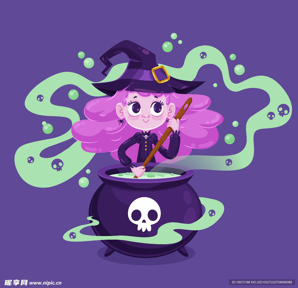 卡通魔女