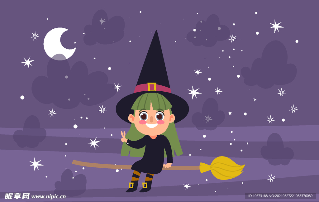 卡通魔女