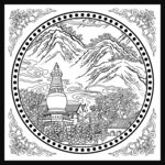 山水斗方