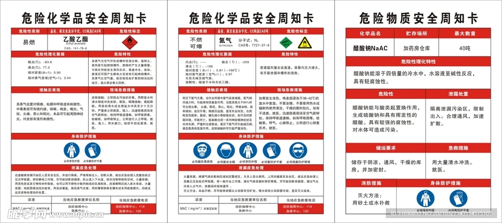 氮气 醋酸钠 乙酸乙酯 周知卡