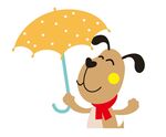 打伞的小狗