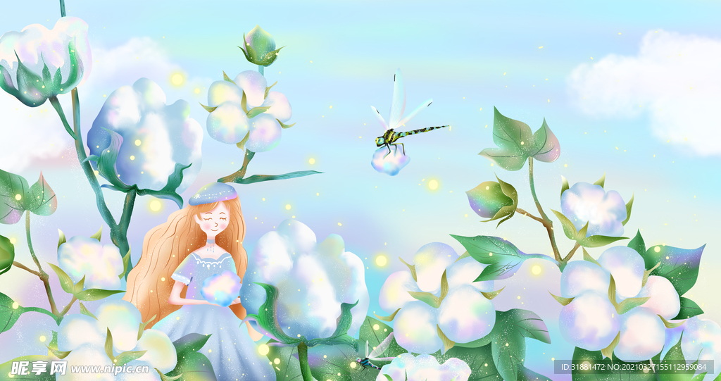 棉花手绘