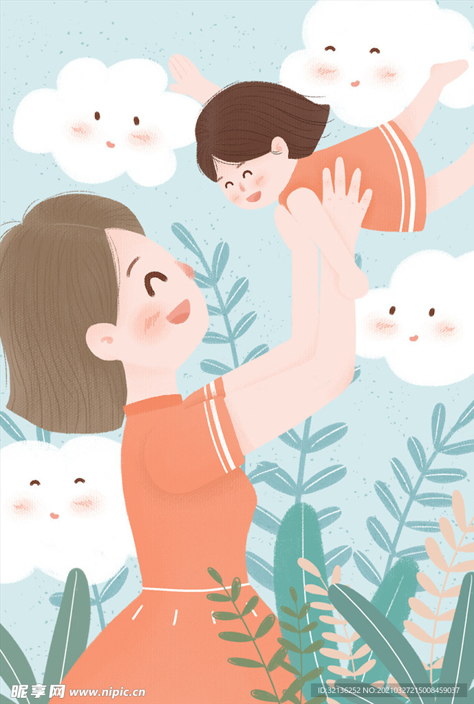 母亲节插画