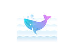 鲸鱼ui图标标志logo图形