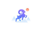 弯角羊ui图标标志logo图形