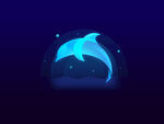 海豚ui图标标志logo图形