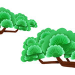 卡通装饰绿色树叶元素