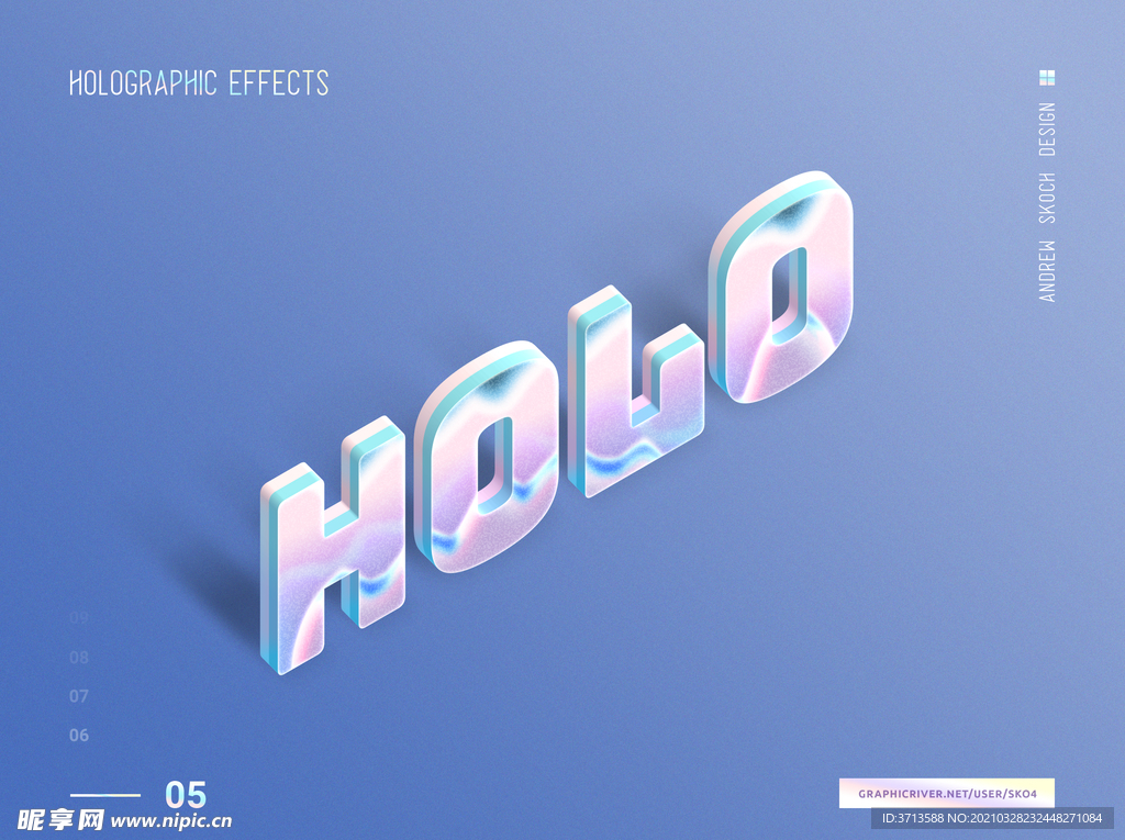 立体字体标志logo样机
