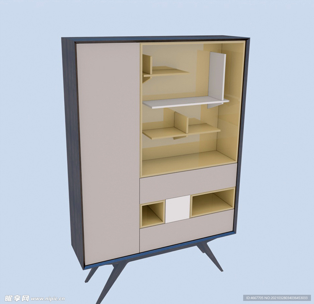 3D柜体模型   宜家柜子模型