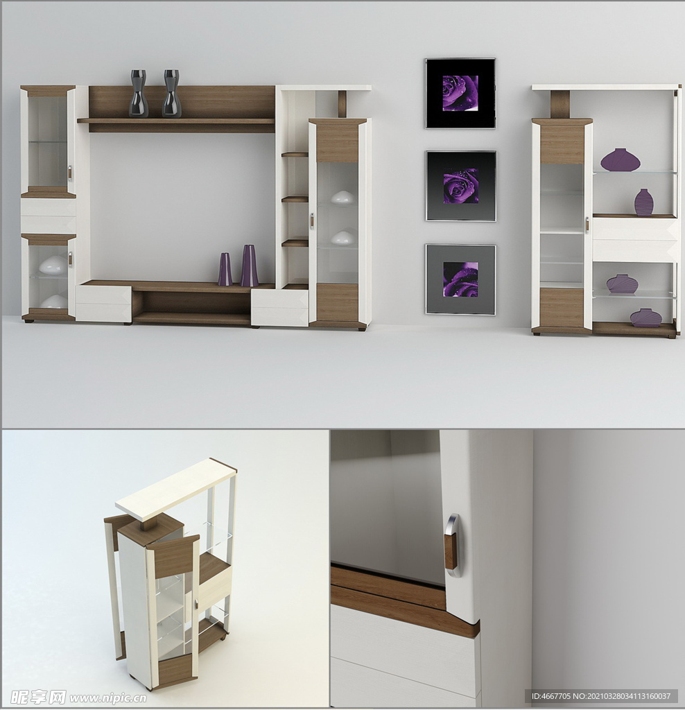 3D柜体模型   宜家柜子模型