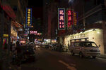 香港夜景 街道 广告牌 霓虹灯