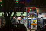 香港夜景 城市 街道 广告牌设