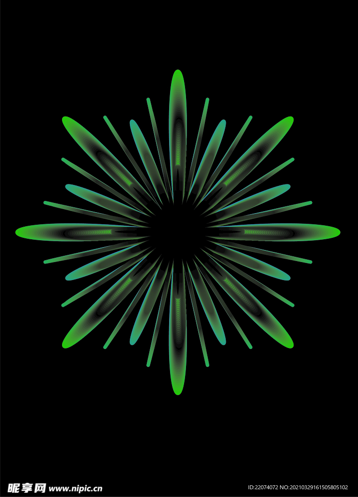 线条花
