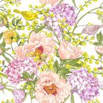 盛开花卉无缝背景