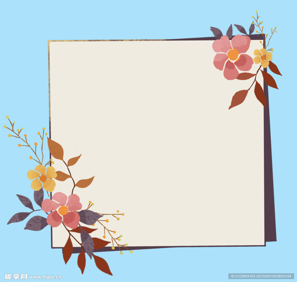 花卉边框