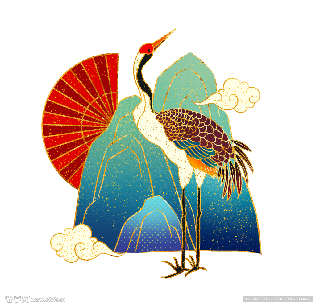 新中式仙鹤