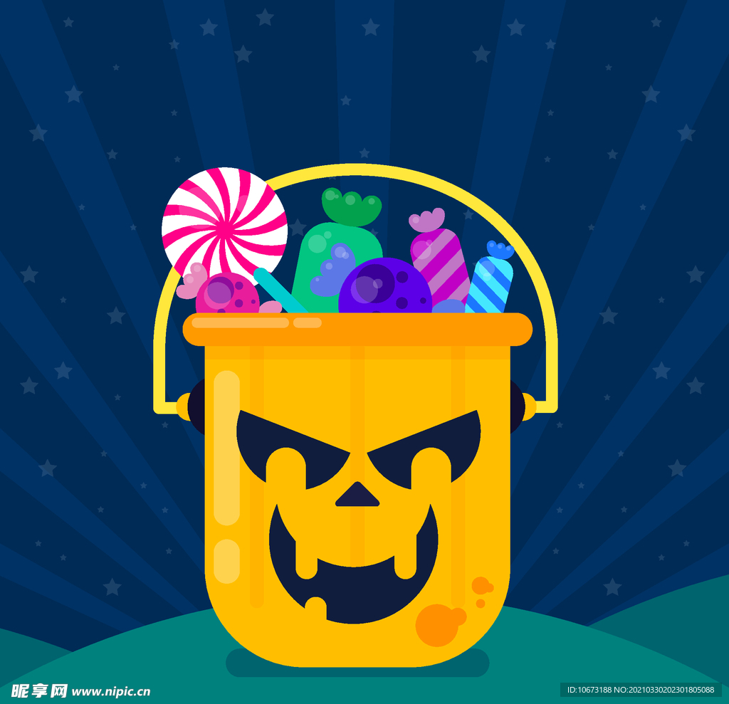 万圣节糖果篮子