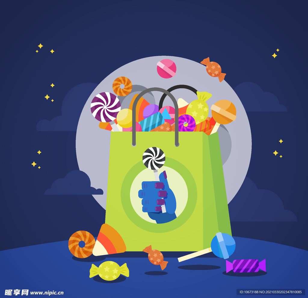 万圣节糖果篮子